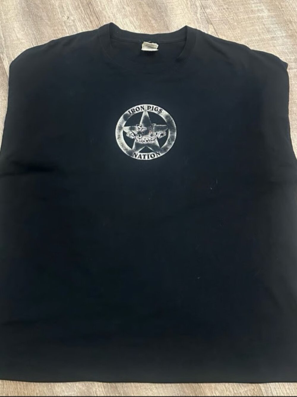 Vintage Iron Pigs Motorcycle Club T-Shirt XL Double Sided Graphic Biker